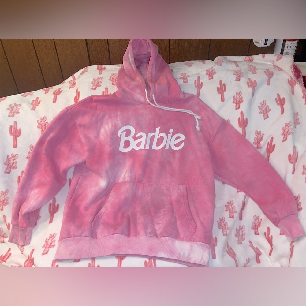 Pink tie-dye, Barbie sweatshirt hoodie